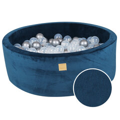 Apaļš baseins ar bumbiņām MeowBaby, 200 bumbiņas, zils cena un informācija | Rotaļlietas zīdaiņiem | 220.lv