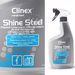 Mēbeļu un nerūsējošā tērauda ierīču tīrīšanai un pulēšanai CLINEX Shine Steel 650ML 10113721 cena un informācija | Tīrīšanas līdzekļi | 220.lv