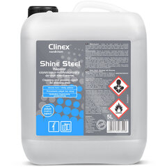 Mēbeļu un nerūsējošā tērauda ierīču tīrīšanai un pulēšanai CLINEX Shine Steel 5L 10113731 цена и информация | Чистящие средства | 220.lv