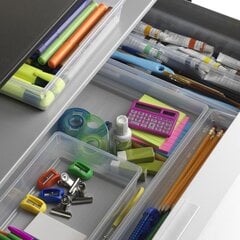 Kastīte Sistemo Organizer 1 7.5 x 7.5 x 5 cm caurspīdīga/gaiši pelēka cena un informācija | Veļas grozi un mantu uzglabāšanas kastes | 220.lv