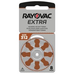 Rayovac A312 (PR41) dzirdes aparātu baterijas 10x8gab. cena un informācija | Baterijas | 220.lv