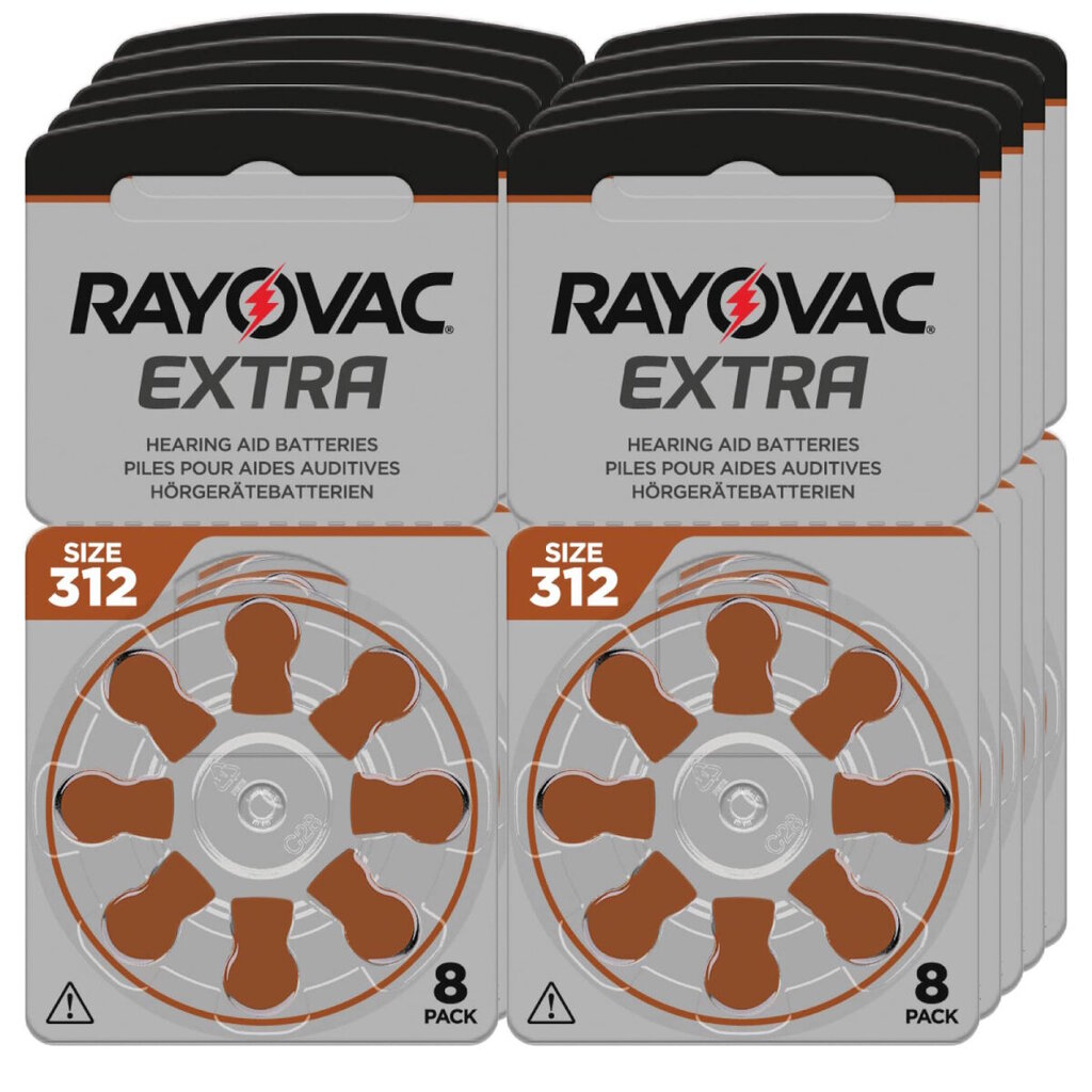 Rayovac A312 (PR41) dzirdes aparātu baterijas 10x8gab. цена и информация | Baterijas | 220.lv