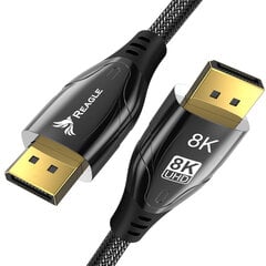 Reagle DisplayPort 1.4 DP, 1m cena un informācija | Kabeļi un vadi | 220.lv