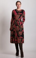 Трикотажное женское платье Magnolica. красный/коричневый/черный цена и информация | Платье | 220.lv