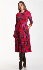 Трикотажное женское платье Magnolica, красное/фиолетовое цена и информация | Платья | 220.lv