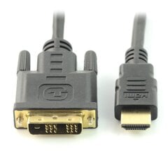 HDMI kabelis - DVI-D, 1,5 m, pelēks cena un informācija | Kabeļi un vadi | 220.lv