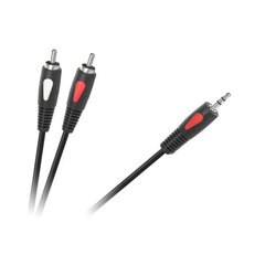 Kabelis Cabletech Eco-Line 3.5 AUX - 2xRCA 1m cena un informācija | Kabeļi un vadi | 220.lv