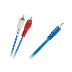 кабель jack 3.5-2 x rca nieb.4mm 3m цена и информация | Кабели и провода | 220.lv