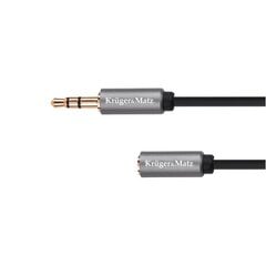 "kruger&matz basic 3.5 corner socket cable - 3.5 straight socket spring kruger&matz basic цена и информация | Кабели и провода | 220.lv