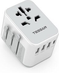 Адаптер Tessan Travel Plug Adapter Worldwide 4 USB + 1 AC. EU, USA, UK, Thailand, Australia цена и информация | Электрические выключатели, розетки | 220.lv