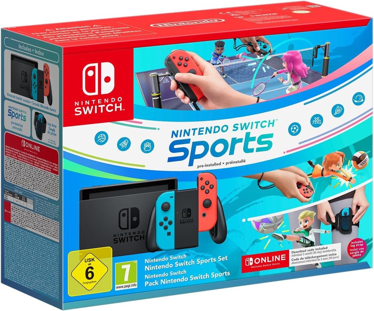 Игровая приставка Nintendo Switch Pack Nintendo Switch Sports + 3 месяца  Online цена | 220.lv