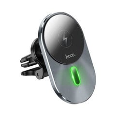 HOCO MagSafe 15W Magic CA91 Auto telefona turētājs ar bezvadu uzlādi - Pelēks cena un informācija | Auto turētāji | 220.lv