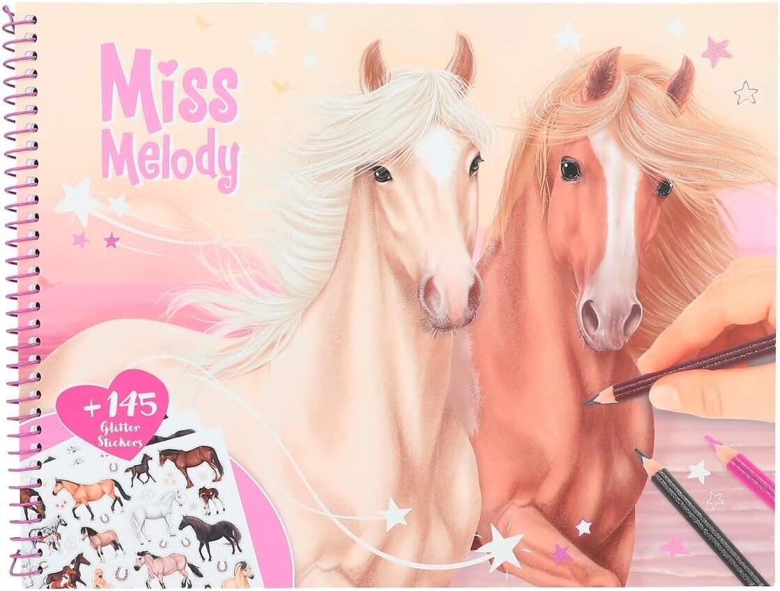 TOPModel Miss Melody Horse krāsojamā grāmata cena un informācija | Krāsojamās grāmatas | 220.lv