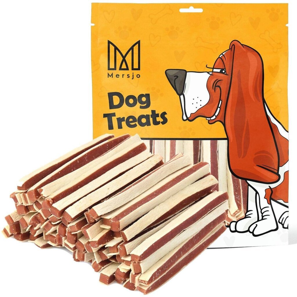 Suņu uzkoda - Mersjo pīles sviestmaižu strēmelītes 1kg цена и информация | Gardumi suņiem | 220.lv