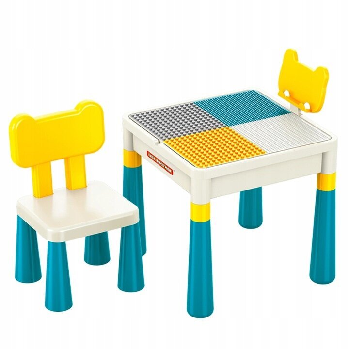 Lego galds bērniem 3 in 1 8721-1C balts цена и информация | Bērnu krēsliņi un bērnu galdiņi | 220.lv