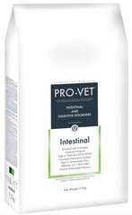 PRO-VET, Intestinal, bagāts ar probiotikām un prebiotikām, 7,5 kg цена и информация |  Сухой корм для собак | 220.lv