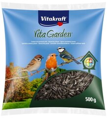 Vitakraft classic sunflowerseeds striped 500g saulespuķu sēklas cena un informācija | Putnu barība | 220.lv