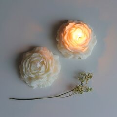"Peonija" svece, 7x3 cm cena un informācija | Sveces un svečturi | 220.lv