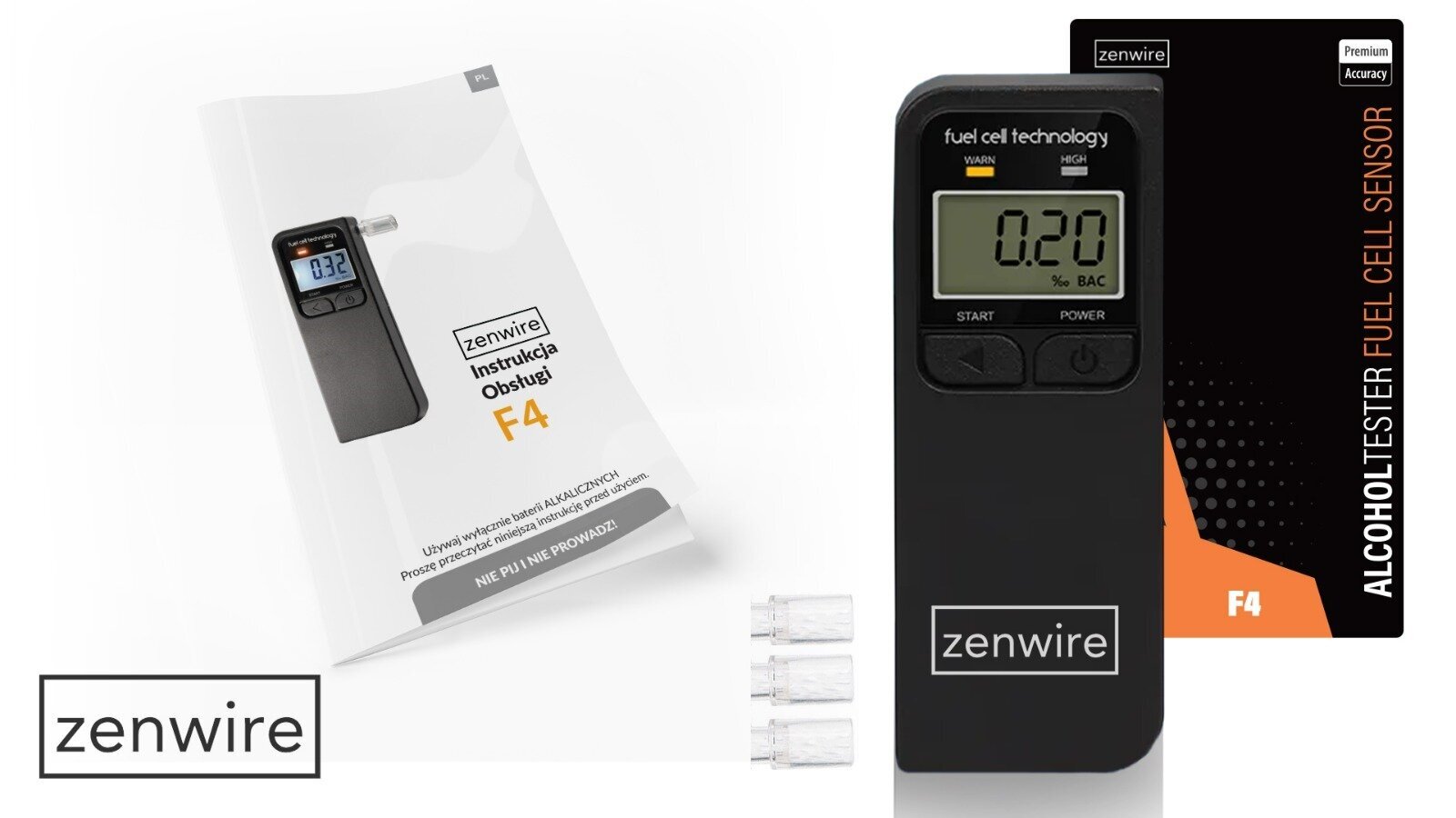 Elektroķīmiskais alkometrs Zenwire F4 cena un informācija | Alkometri | 220.lv