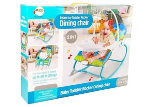 Bērnu krēsls 2in1, zils cena un informācija | Bērnu šūpuļkrēsliņi | 220.lv