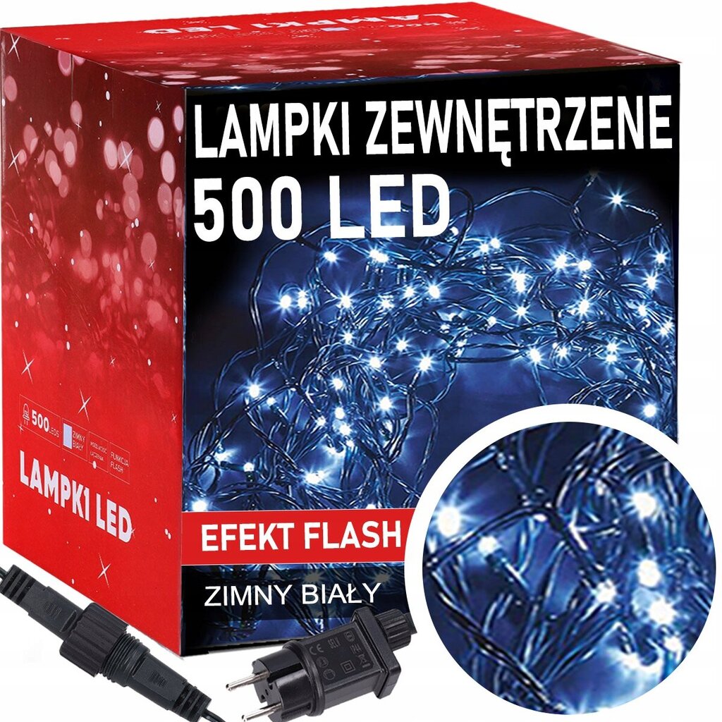 Ziemassvētku virtene, 500 LED, 28m цена и информация | Ziemassvētku lampiņas, LED virtenes | 220.lv