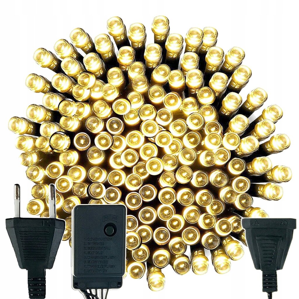 Ziemassvētku virtene, 21 m, 300 gaismas diode cena un informācija | Ziemassvētku lampiņas, LED virtenes | 220.lv