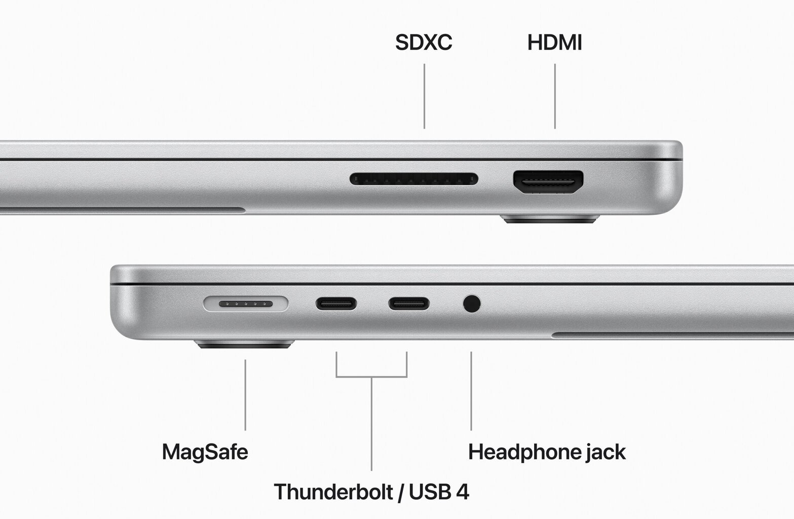 MacBook Pro 14" Apple M3 8C CPU, 10C GPU/8GB/512GB SSD/Silver/INT - MR7J3ZE/A cena un informācija | Portatīvie datori | 220.lv