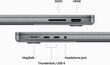 MacBook Pro 14" Apple M3 8C CPU, 10C GPU/8GB/1TB SSD/Silver/RUS - MR7K3RU/A cena un informācija | Portatīvie datori | 220.lv