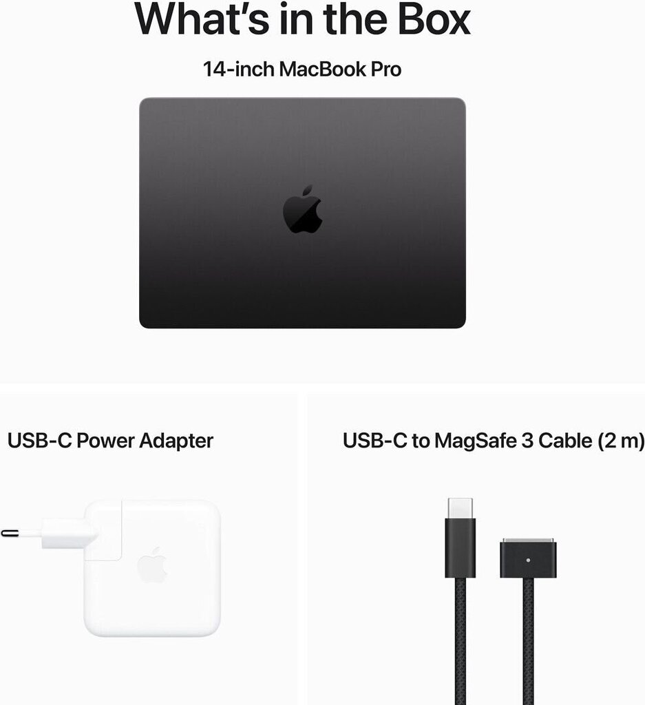MacBook Pro 14" Apple M3 Pro 12C CPU, 18C GPU/18GB/1TB SSD/Space Black/INT - MRX43ZE/A цена и информация | Portatīvie datori | 220.lv