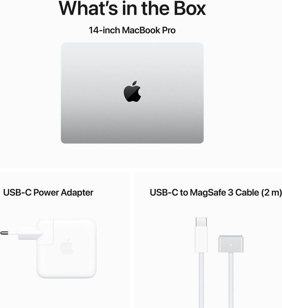 MacBook Pro 14" Apple M3 Pro 11C CPU, 14C GPU/18GB/512GB SSD/Silver/SWE - MRX63KS/A цена и информация | Portatīvie datori | 220.lv