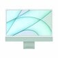 iMac 24” 4.5K Retina, Apple M3 8C CPU, 8C GPU/8GB/256GB SSD/Green/SWE - MQRA3KS/A cena un informācija | Stacionārie datori | 220.lv