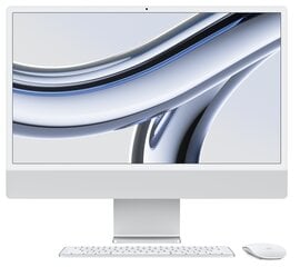 iMac 24" 4.5K Retina, Apple M3 8C CPU, 10C GPU/8GB/256GB SSD/Silver/SWE цена и информация | Стационарные компьютеры | 220.lv