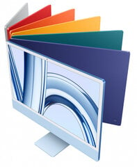 iMac 24" 4.5K Retina, Apple M3 8C CPU, 10C GPU/8GB/256GB SSD/Silver/RUS цена и информация | Стационарные компьютеры | 220.lv