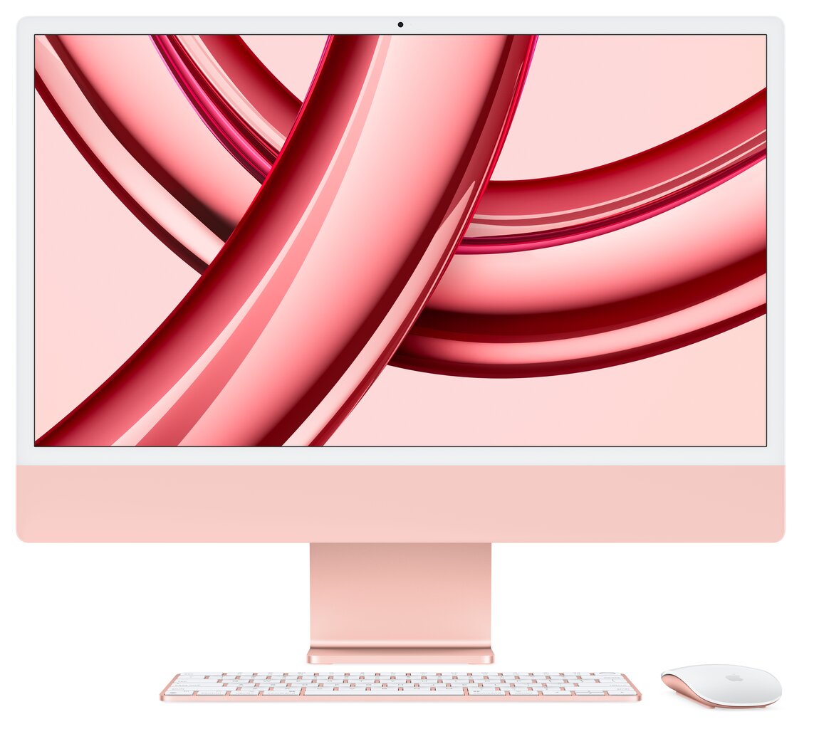 iMac 24” 4.5K Retina, Apple M3 8C CPU, 10C GPU/8GB/256GB SSD/Pink/RUS - MQRT3RU/A цена и информация | Stacionārie datori | 220.lv