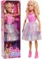 Lielā lelle Barbie blondīne ar modernu krāsainu apģērbu, 70 cm цена и информация | Rotaļlietas meitenēm | 220.lv
