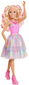 Lielā lelle Barbie blondīne ar modernu krāsainu apģērbu, 70 cm cena un informācija | Rotaļlietas meitenēm | 220.lv