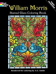 William Morris Stained Glass Coloring Book illustrated edition цена и информация | Книги для малышей | 220.lv
