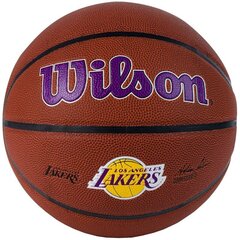 Basketbola bumba Wilson Lakers WTB3100XBLAL, 7 izmērs cena un informācija | Basketbola bumbas | 220.lv