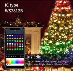 Ziemassvētku LED virtene, 100 Led, 10 m cena un informācija | Ziemassvētku lampiņas, LED virtenes | 220.lv