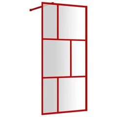 Dušas siena vidaXL, sarkans, 90x195 cm cena un informācija | Dušas durvis, dušas sienas | 220.lv