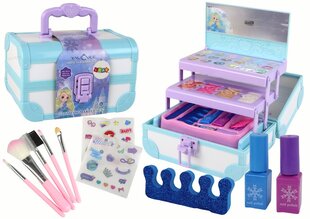 Kosmētikas komplekts koferī Lean Toys, zils, 1.gab. цена и информация | Игрушки для девочек | 220.lv