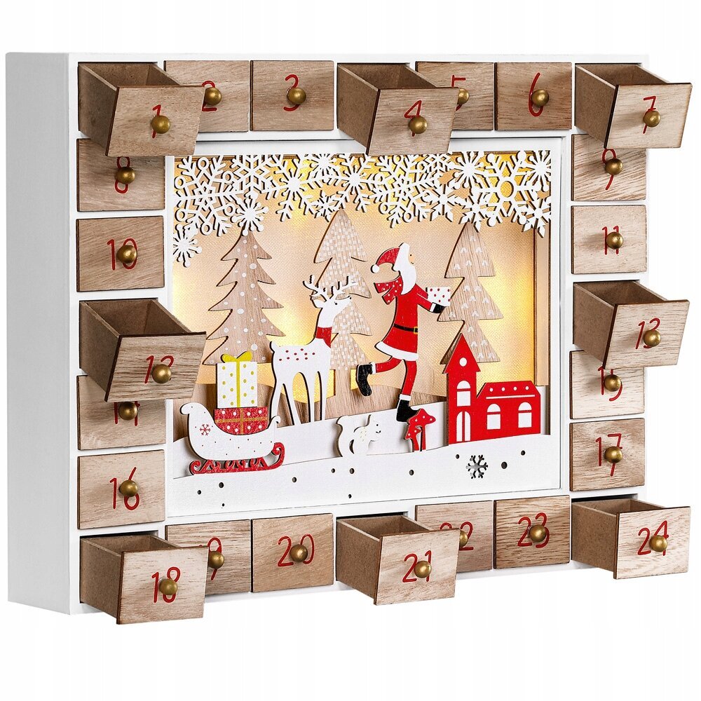 Adventes kalendārs, 24 tukšas kastīetes цена и информация | Ziemassvētku dekorācijas | 220.lv