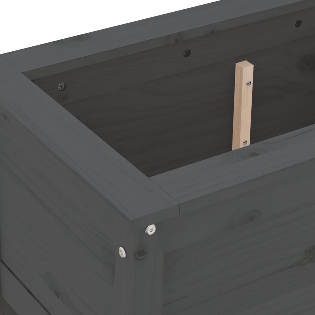Dārza puķu kaste vidaXL, 82,5x40x39 cm, pelēks цена и информация | Balkona kastes | 220.lv
