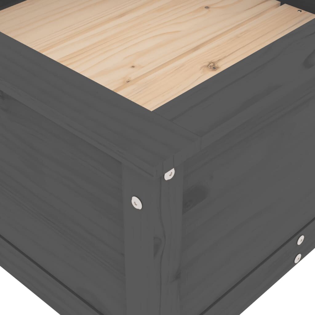 Dārza puķu kaste vidaXL, 82,5x82,5x39 cm, pelēks cena un informācija | Balkona kastes | 220.lv