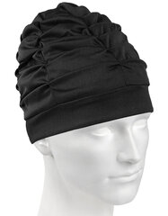 Женская плавательная шапка Mad Wave Velcro, черная цена и информация | Шапочки для плавания | 220.lv