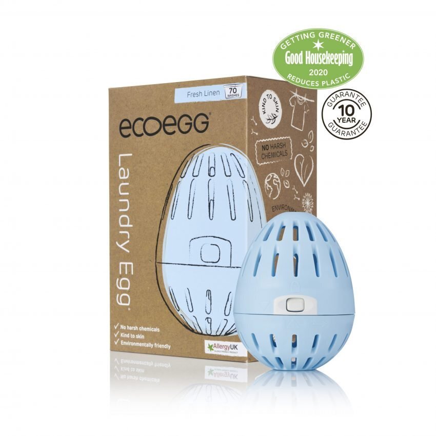 Ecoegg dabīga veļas mazgāšanas ola ar svaigu aromātu + granulas, 70 mazgāšanas reizes cena un informācija | Veļas mazgāšanas līdzekļi | 220.lv