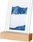 LED naktslampa Moving Sand Art, zila cena un informācija | Galda lampas | 220.lv