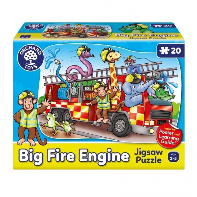Puzle Big Fire Engine, 20 d.+ plakāts cena un informācija | Puzles, 3D puzles | 220.lv