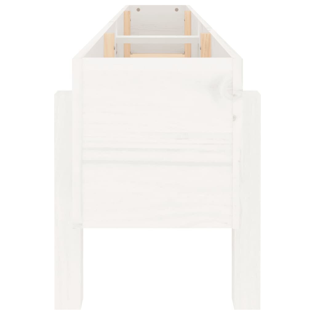 Dārza puķu kaste vidaXL, 160x30x38 cm, balts cena un informācija | Balkona kastes | 220.lv