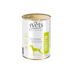 4vets для аллергичных собак с ягненком, 400 гр цена и информация | Консервы для собак | 220.lv